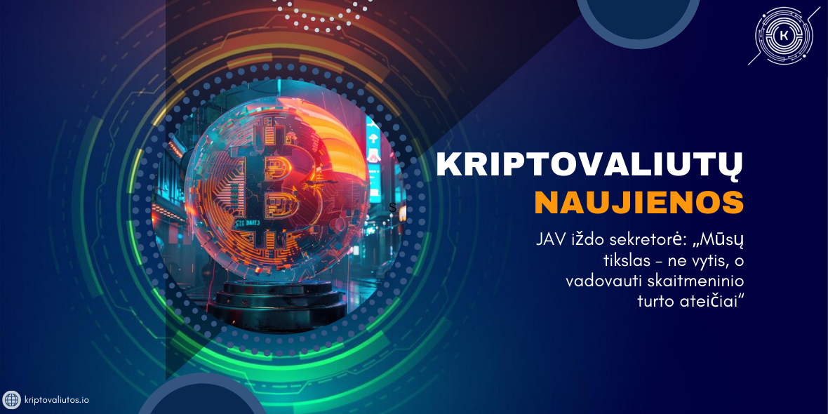 JAV iždo sekretorė: siekiame vadovauti skaitmeninio turto ateičiai – kriptovaliutos.io