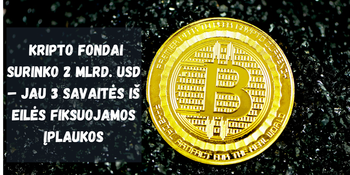 Kripto fondai surinko 2 mlrd. USD – jau 3 savaitės iš eilės fiksuojamos įplaukos