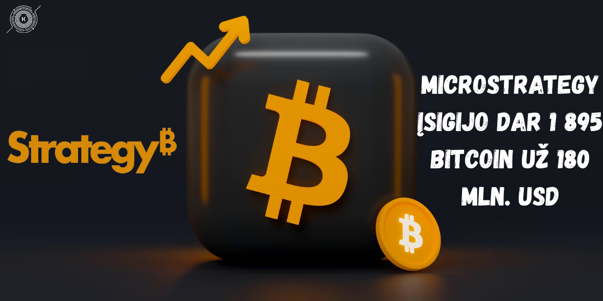 MicroStrategy įsigijo dar 1 895 Bitcoin už 180 mln. USD